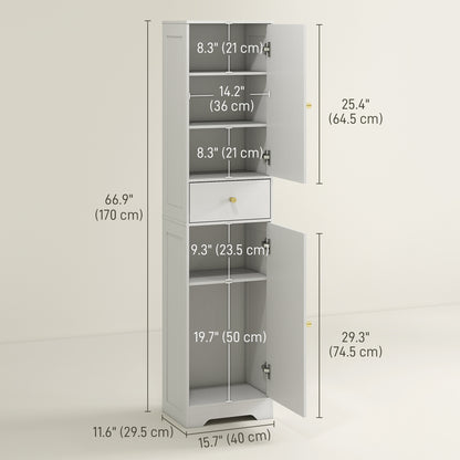 Armoire de salle de bain étroite 170 cm