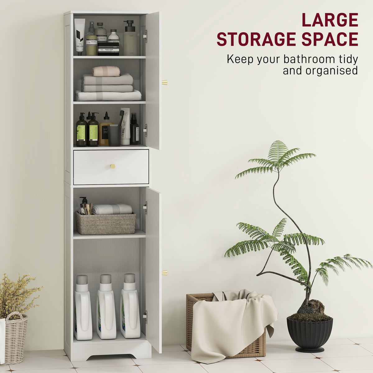 Armoire de salle de bain étroite 170 cm