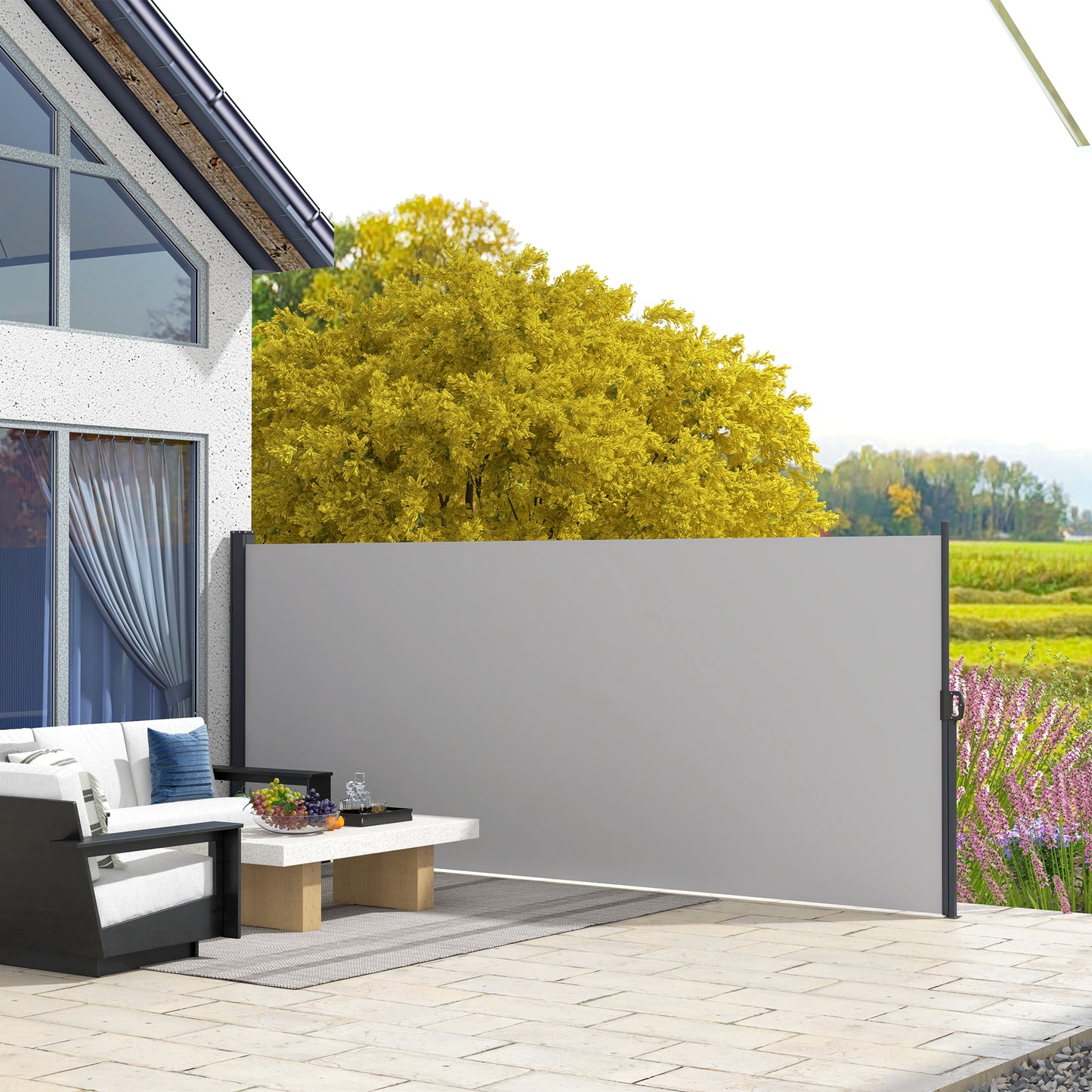 Auvent rétractable latéral 4m x 1,8m pour terrasse