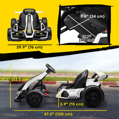 Kart électrique enfant 24V avec siège ajustable