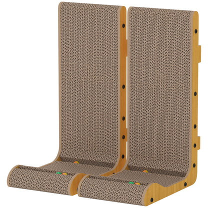 Griffoir d'angle pour chat avec balles — Lot de 2