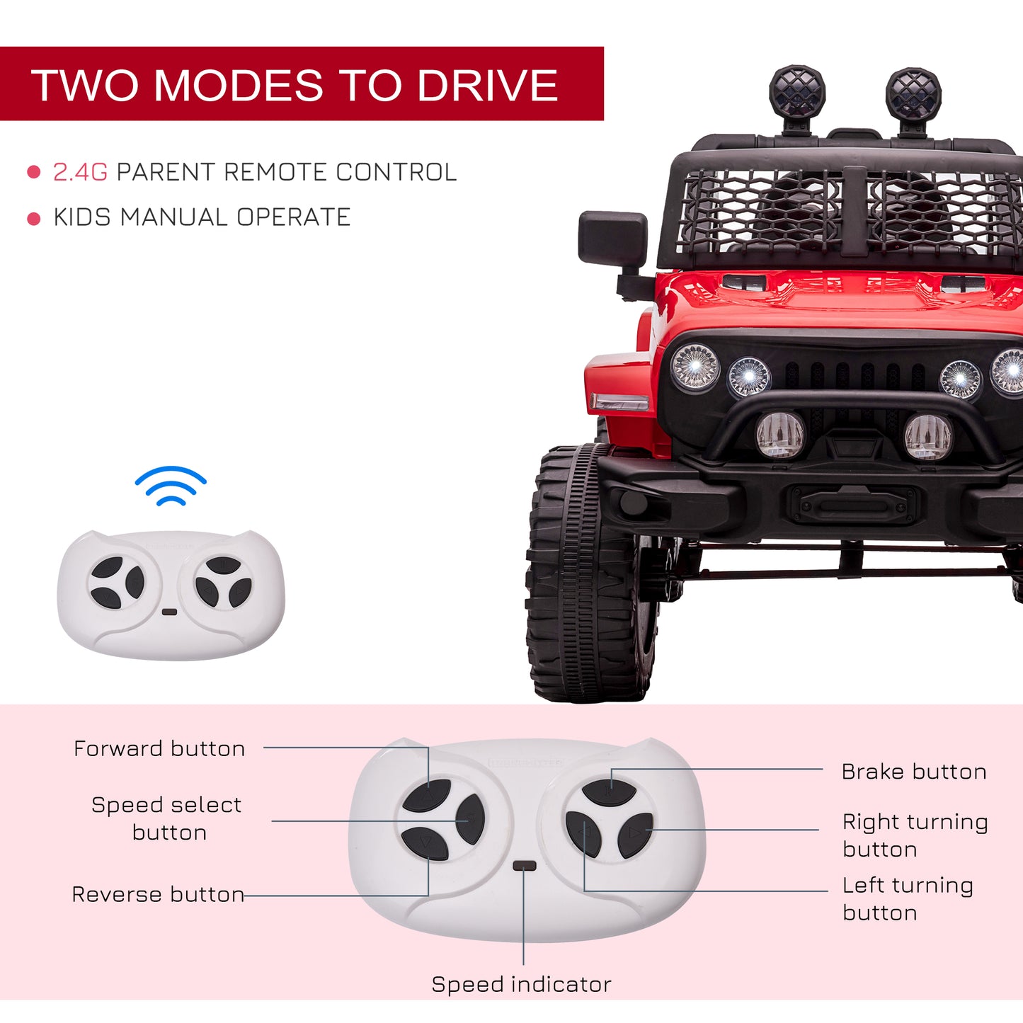 Auto électrique enfant télécommande parentale 12V