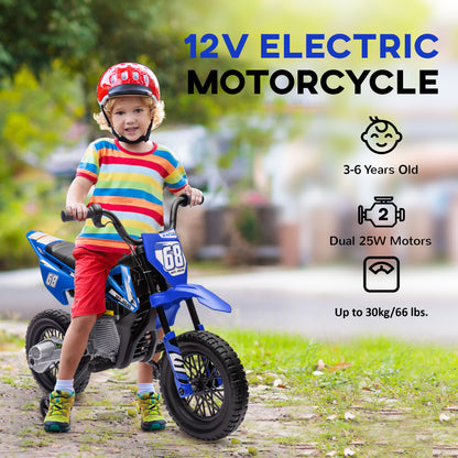 Moto électrique enfant 12V avec roues stabilisatrices