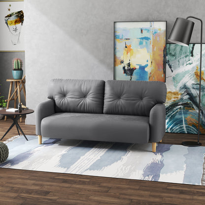 Canapé 2 places moderne en microfibre 148 cm