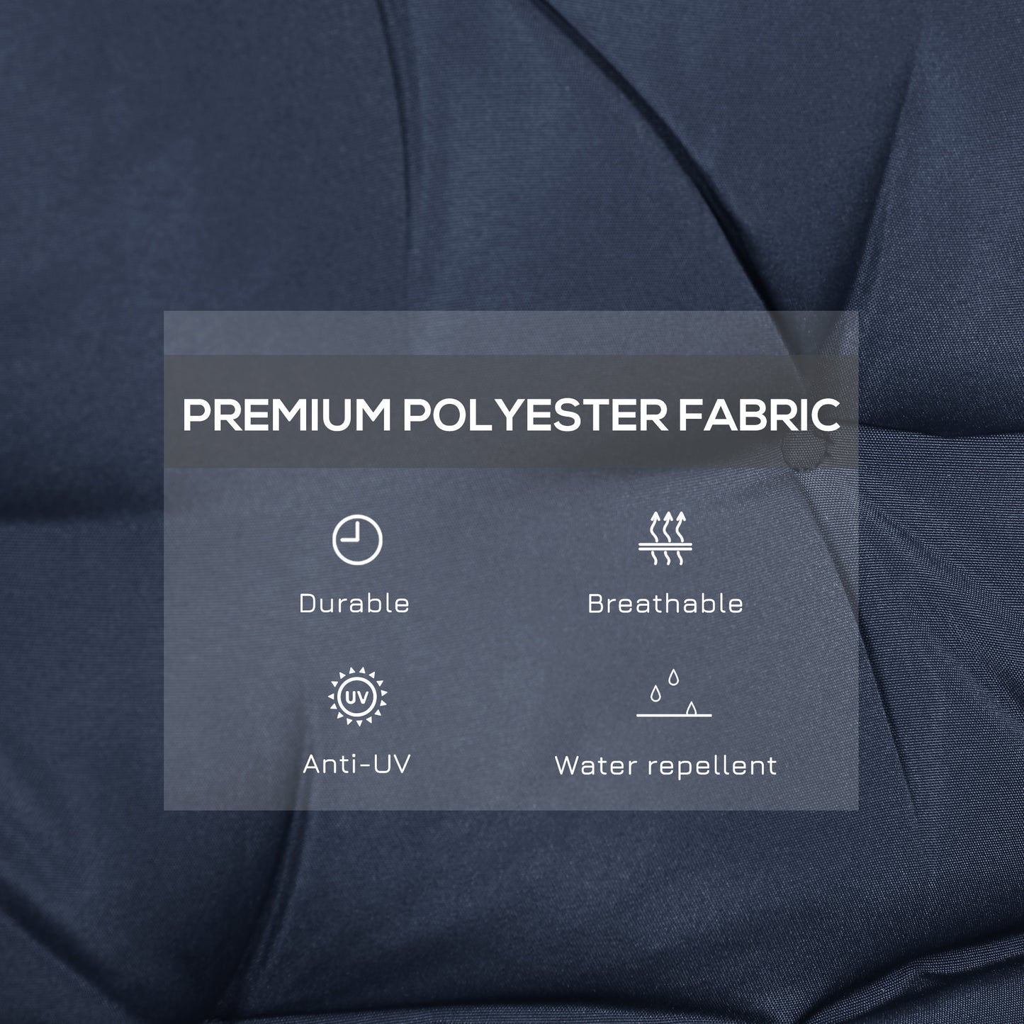 Coussin balançoire 2 places avec dossier pour banc