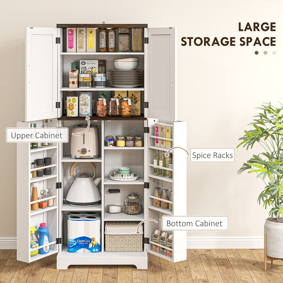 Armoire de cuisine haute avec clayettes ajustables