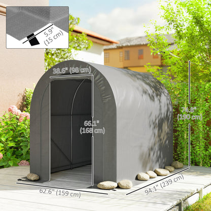 Abri de rangement extérieur en acier galvanisé
