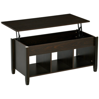 Table basse relevable moderne avec rangement caché