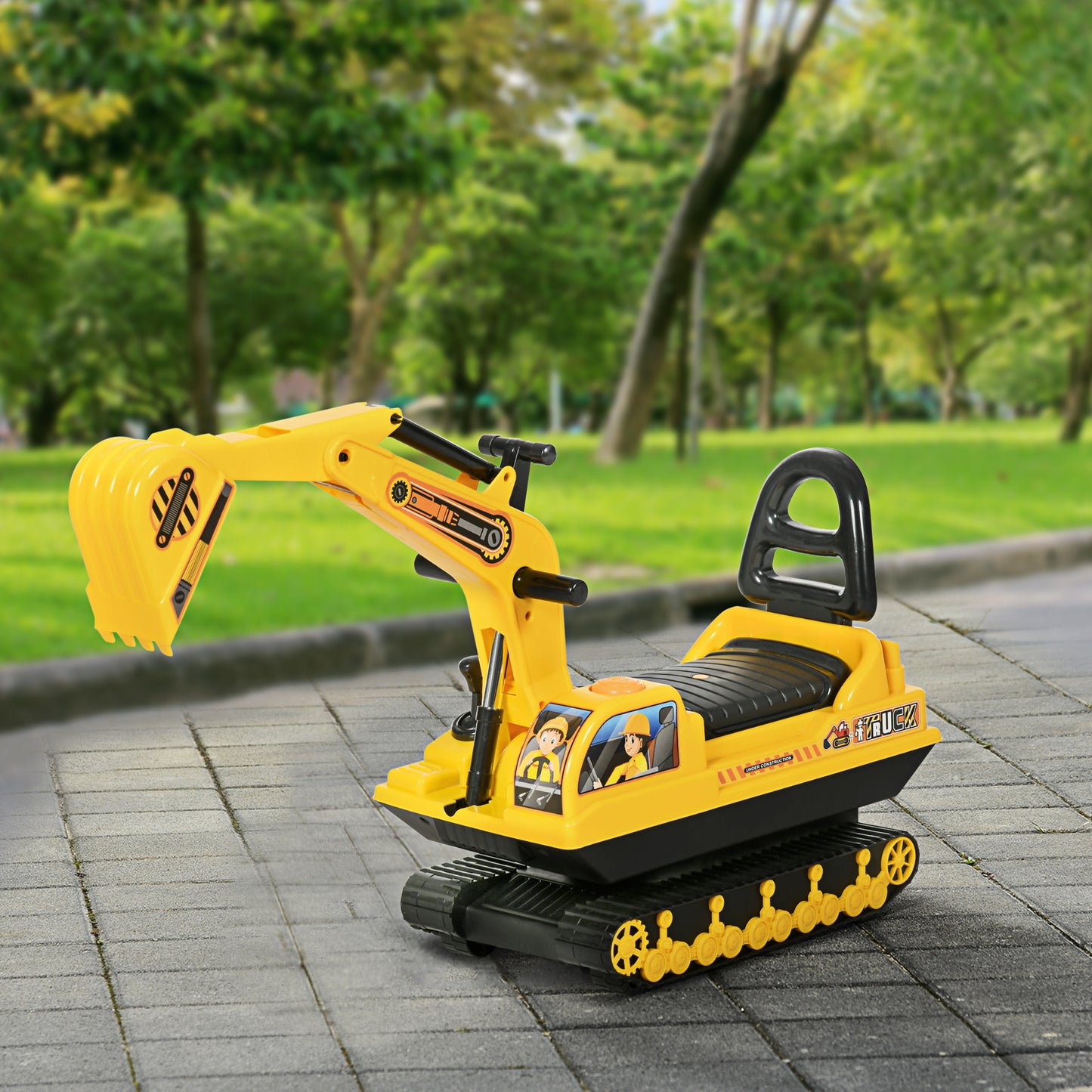 Excavatrice porteur enfant avec rangement et sons