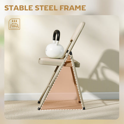 Ensemble de 4 chaises pliantes en velours