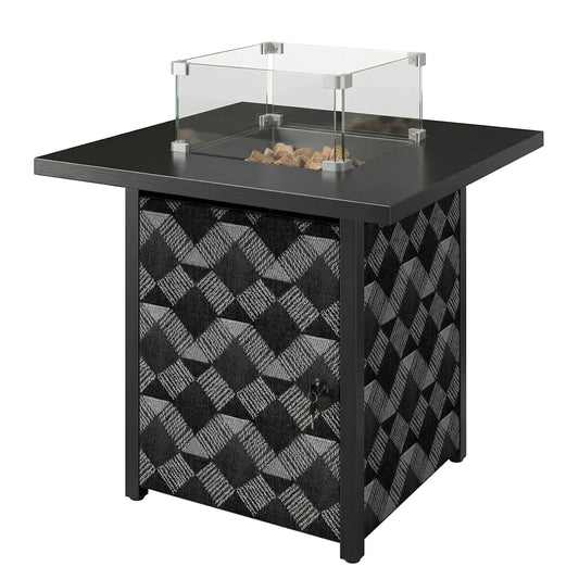 Table foyer au propane 71 cm avec protection verre