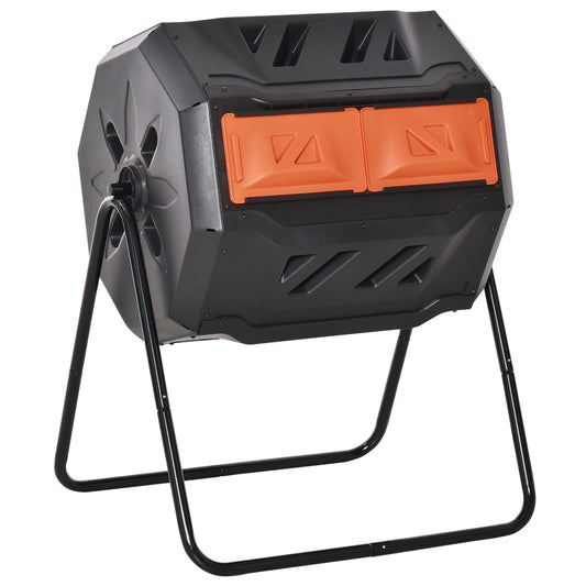 Composteur rotatif double chambre 43 gallons