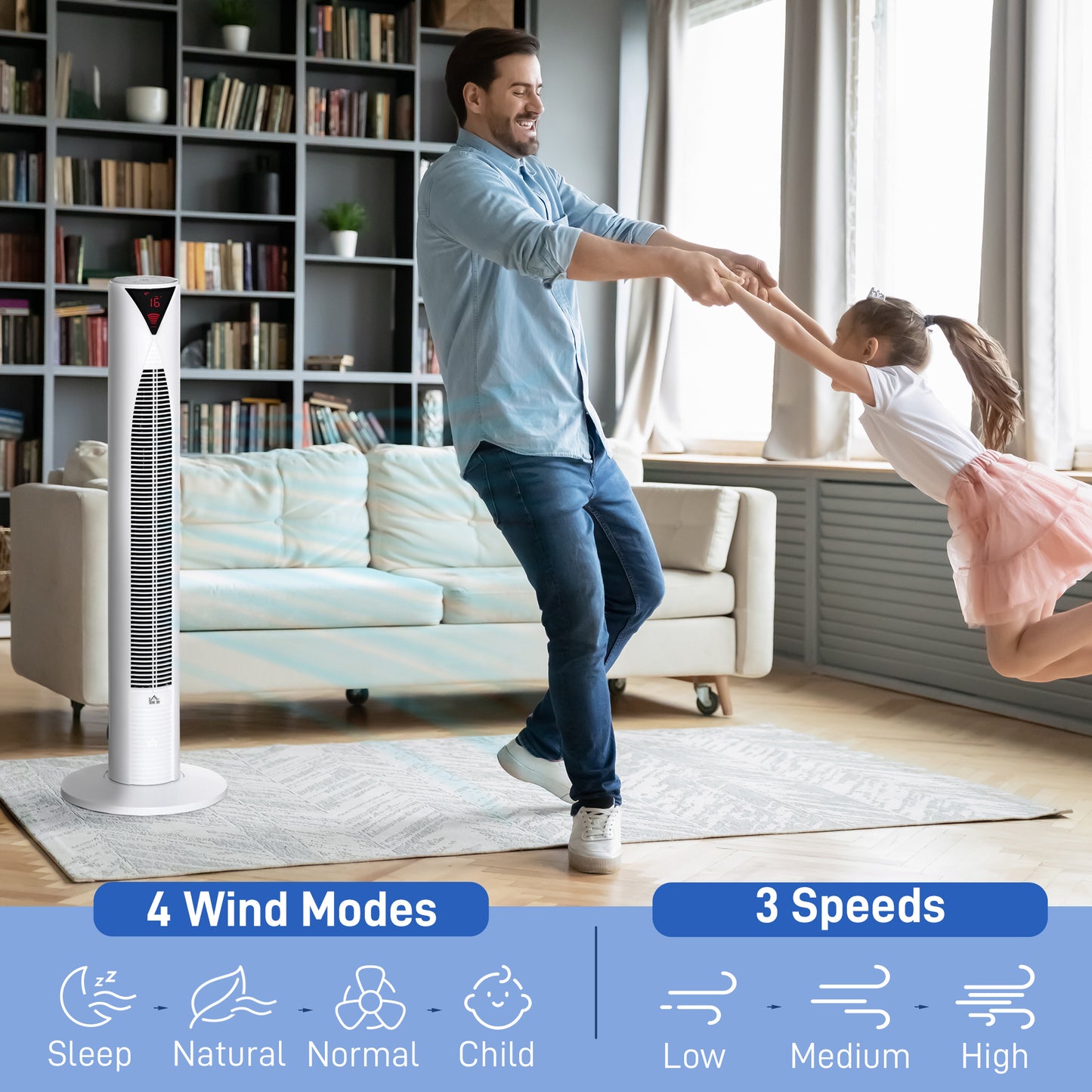 Climatiseur portatif et ventilateur ensemble 8000 BTU 344 pi²