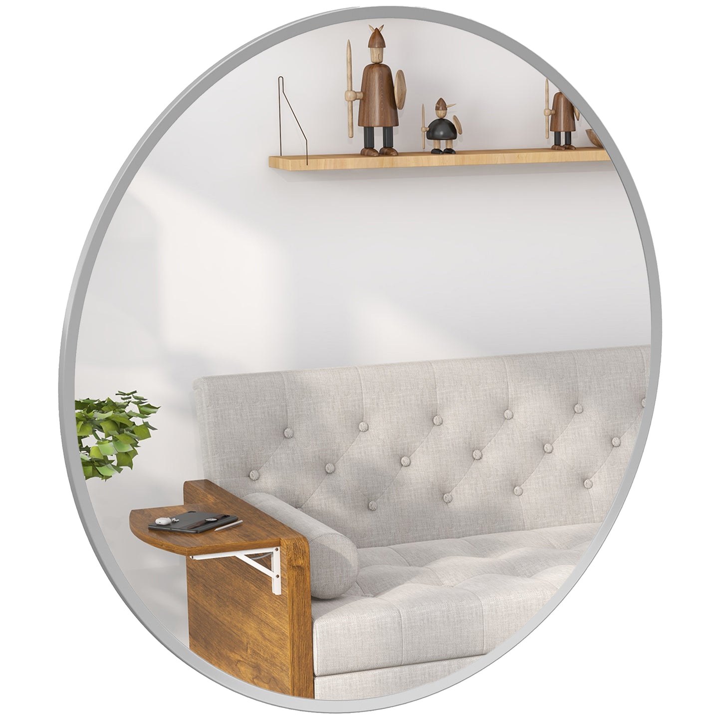 Miroir mural rond moderne 61 cm