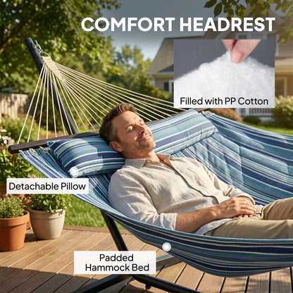 Hamac avec support en acier pour patio et camping