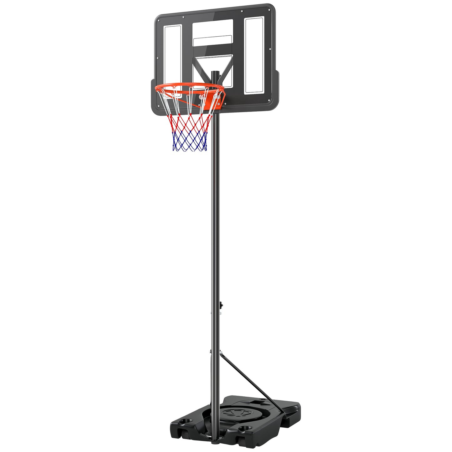 Panier de basketball portatif réglable avec roulettes — 43 po