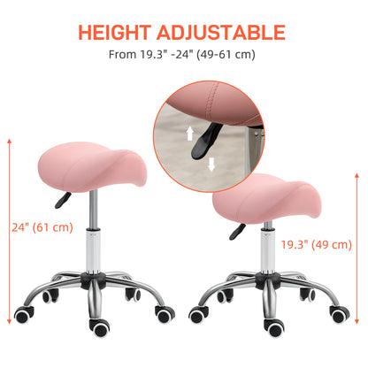 Tabouret selle ergonomique à roulettes réglable
