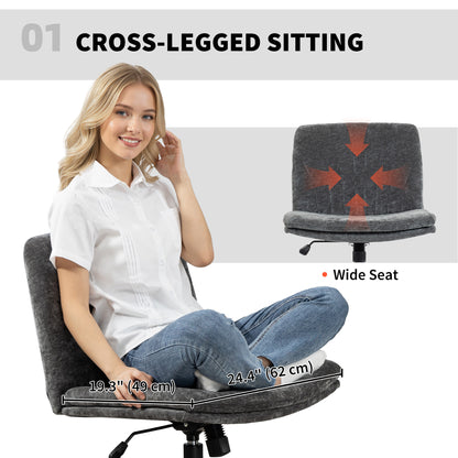Chaise de bureau criss cross large sans accoudoirs réglable