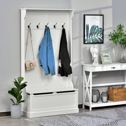 Hall tree 3-en-1 avec banc, rangement et patère
