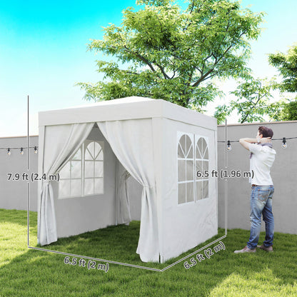 Tente de terrasse pop-up avec murs amovibles 2 m x 2 m