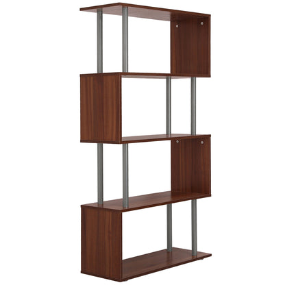 Bibliothèque géométrique moderne à 5 tablettes en bois
