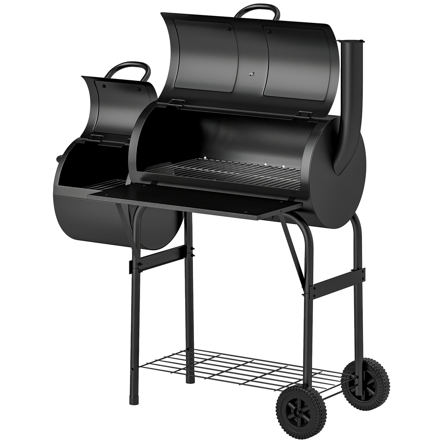 BBQ portable au charbon avec fumoir offset