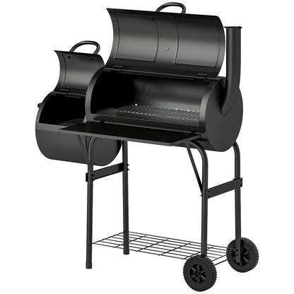 BBQ portable au charbon avec fumoir offset