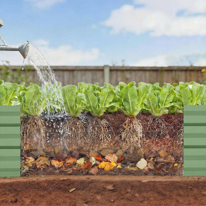 Bac surélevé galvanisé 8'x2'x1' pour jardin