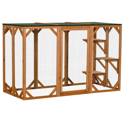 Enclos extérieur pour chat multi-niveaux 180 cm