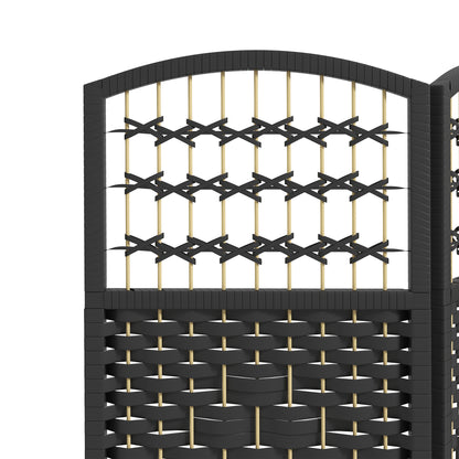 Paravent pliant 6 panneaux fibres tressées