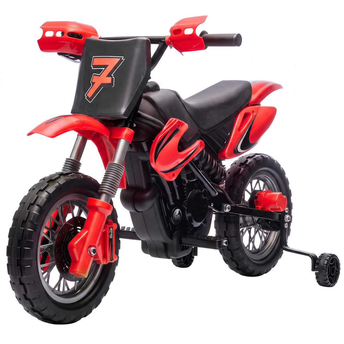 Moto électrique pour enfants 12V avec roulettes d'entraînement