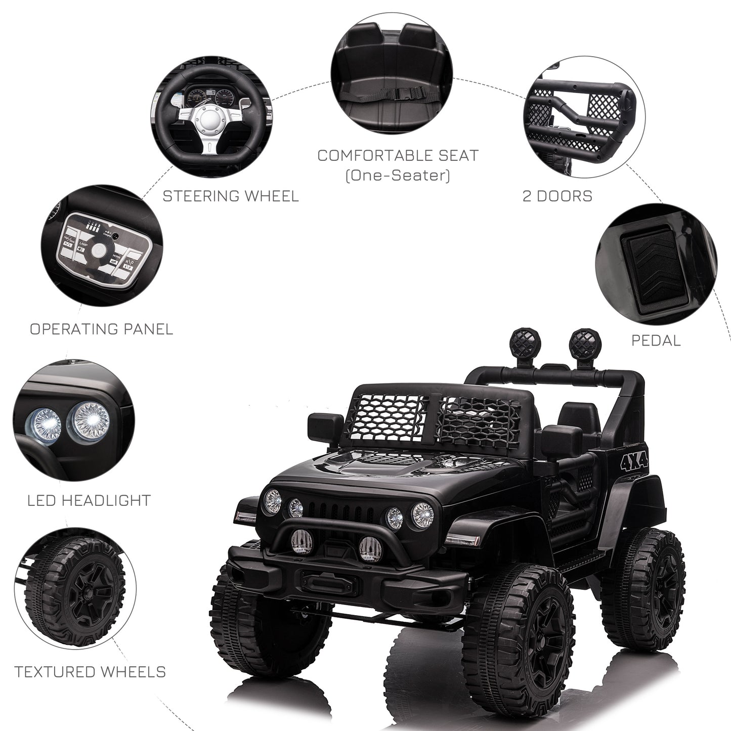 Auto électrique enfant télécommande parentale 12V