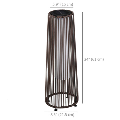 Lampe solaire tressée décorative extérieur LED automatique