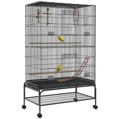 Grande volière pour oiseaux avec toit ouvrant et support