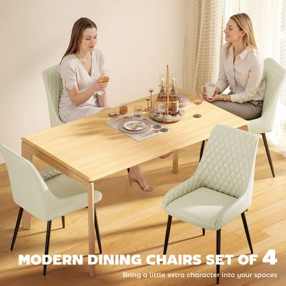 Chaises de salle à manger capitonnées ensemble de 4