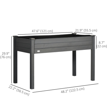 Bac de jardinage surélevé 122 x 56 x 76 cm — Bois