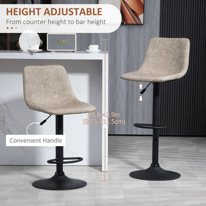 Tabourets de bar ajustables pivotants ensemble de 2