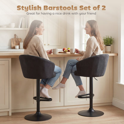 Tabourets de bar pivotants ajustables ensemble de 2