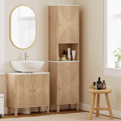 Armoire salle de bain 66 po — Chêne
