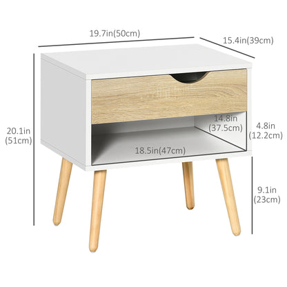Tables de chevet modernes avec tiroir et tablette