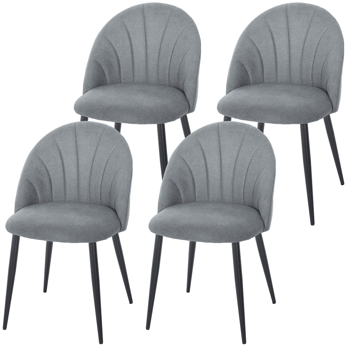 Chaises de salle à manger rembourrées ensemble de 4