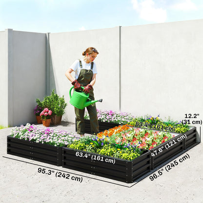 Jardinières surélevées en acier ensemble de 5