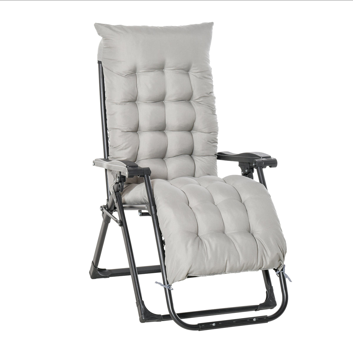 Chaise longue zéro gravité pliante avec coussin amovible