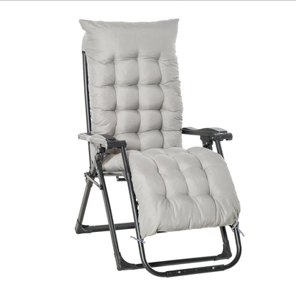 Chaise longue zéro gravité pliante avec coussin amovible