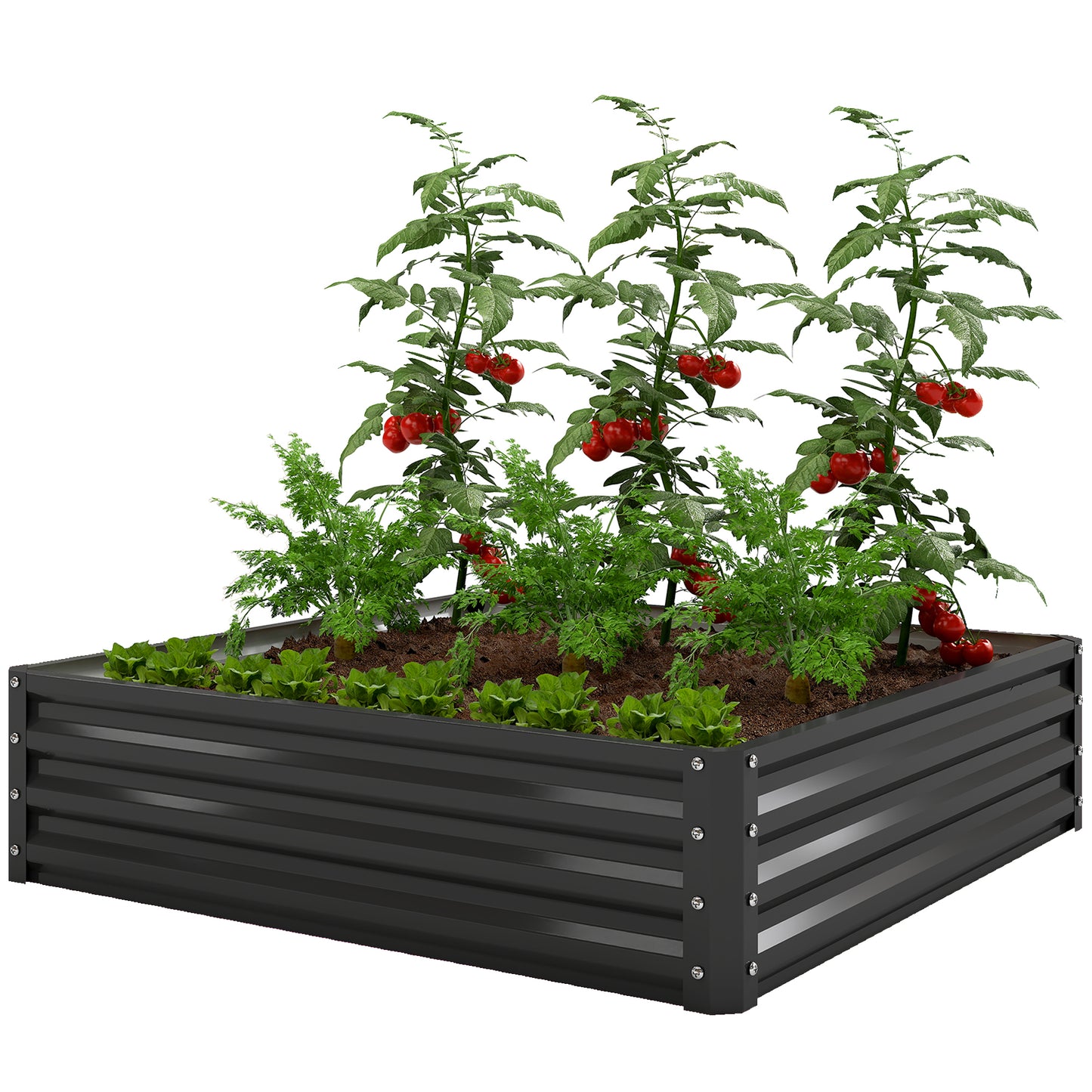 Jardinière surélevée acier galvanisé 120x120x30cm