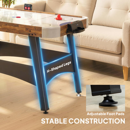 Table de air hockey arcade avec tableau DEL 155 cm