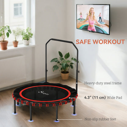 Mini trampoline pliable d'intérieur avec poignée réglable