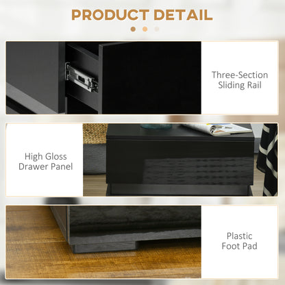 Table de chevet moderne avec éclairage LED RGB