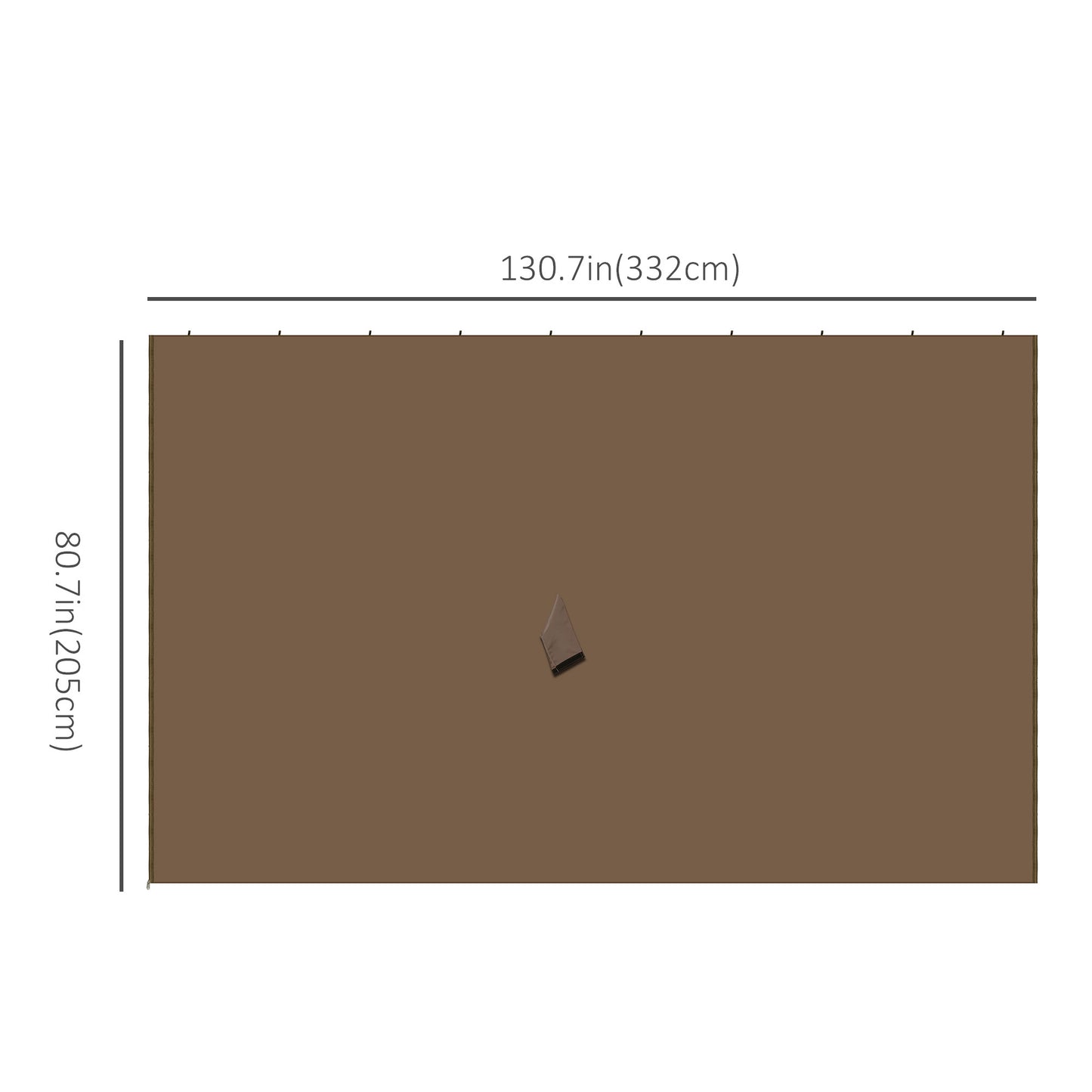 Rideaux gazebo universels 4 panneaux 10' x 12' — Foncé
