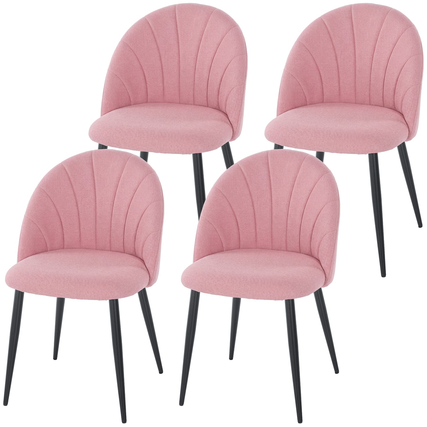 Chaises de salle à manger rembourrées ensemble de 4